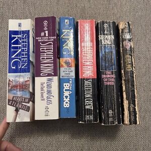 Stephen King Paperback Book Lot 6pc Hearts in Atlantis Wizard and Glass Cujo